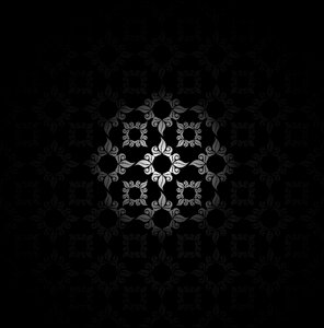 Baroque black and white pattern brown. Free illustration for personal and commercial use.