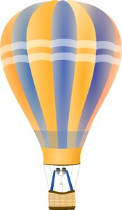 Hot air balloon blue orange. Free illustration for personal and commercial use.