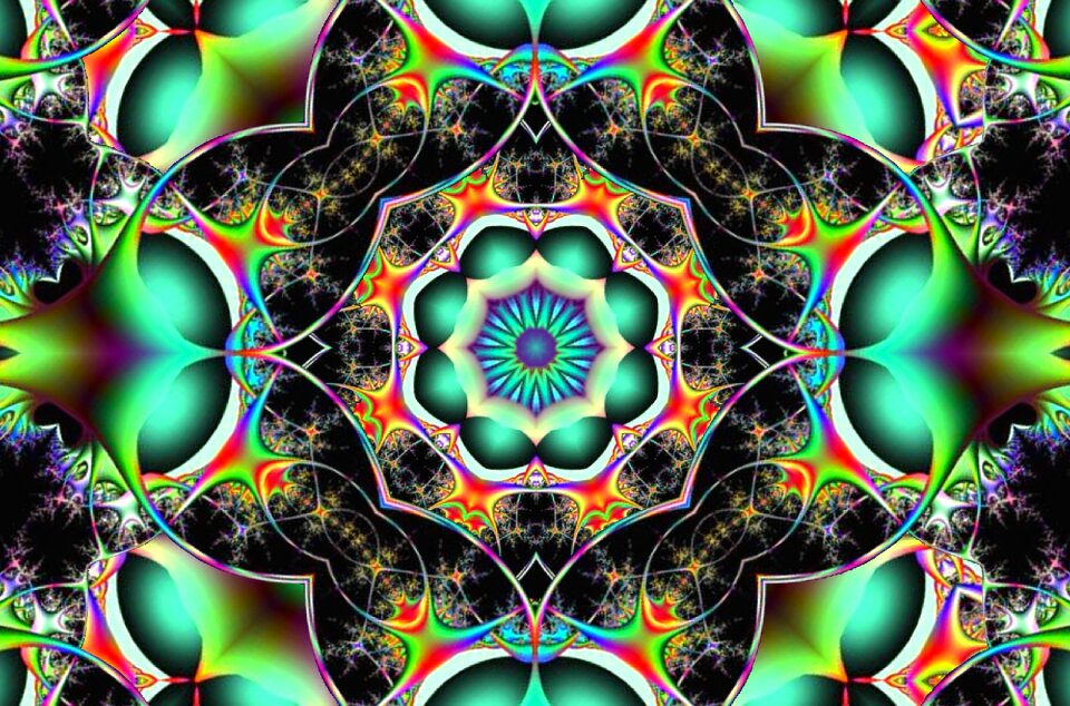 Psychedelic pattern creative. Free illustration for personal and commercial use.