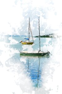 Summer wind port. Free illustration for personal and commercial use.