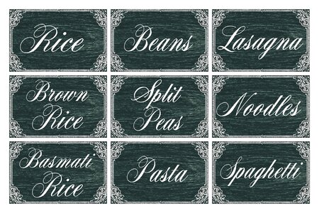 Label kitchen chalkboard. Free illustration for personal and commercial use.