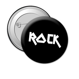 Badge concert rock music. Free illustration for personal and commercial use.