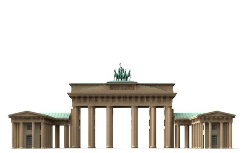 Columnar brandenburg goal. Free illustration for personal and commercial use.