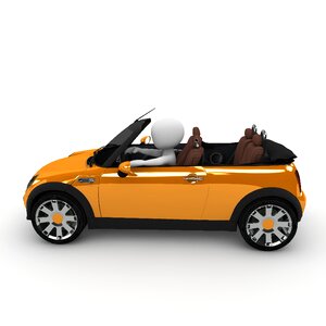 Top drive cabriolet. Free illustration for personal and commercial use.