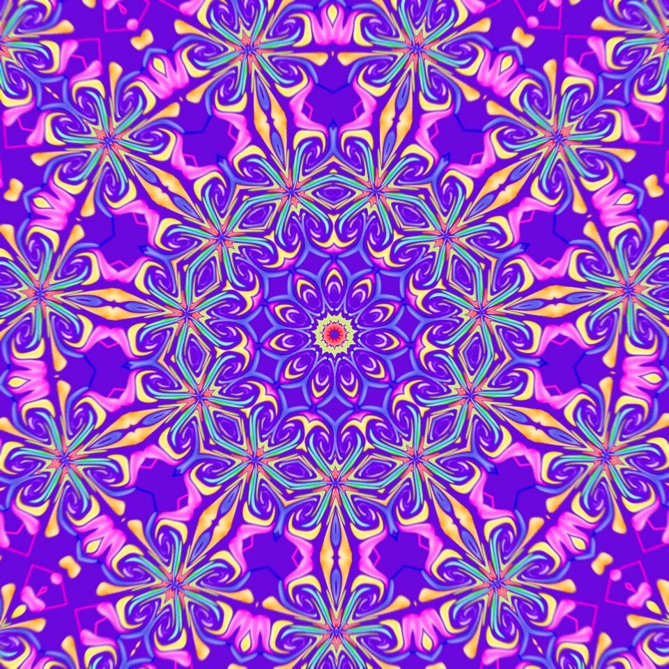 Colorful mandala purple. Free illustration for personal and commercial use.