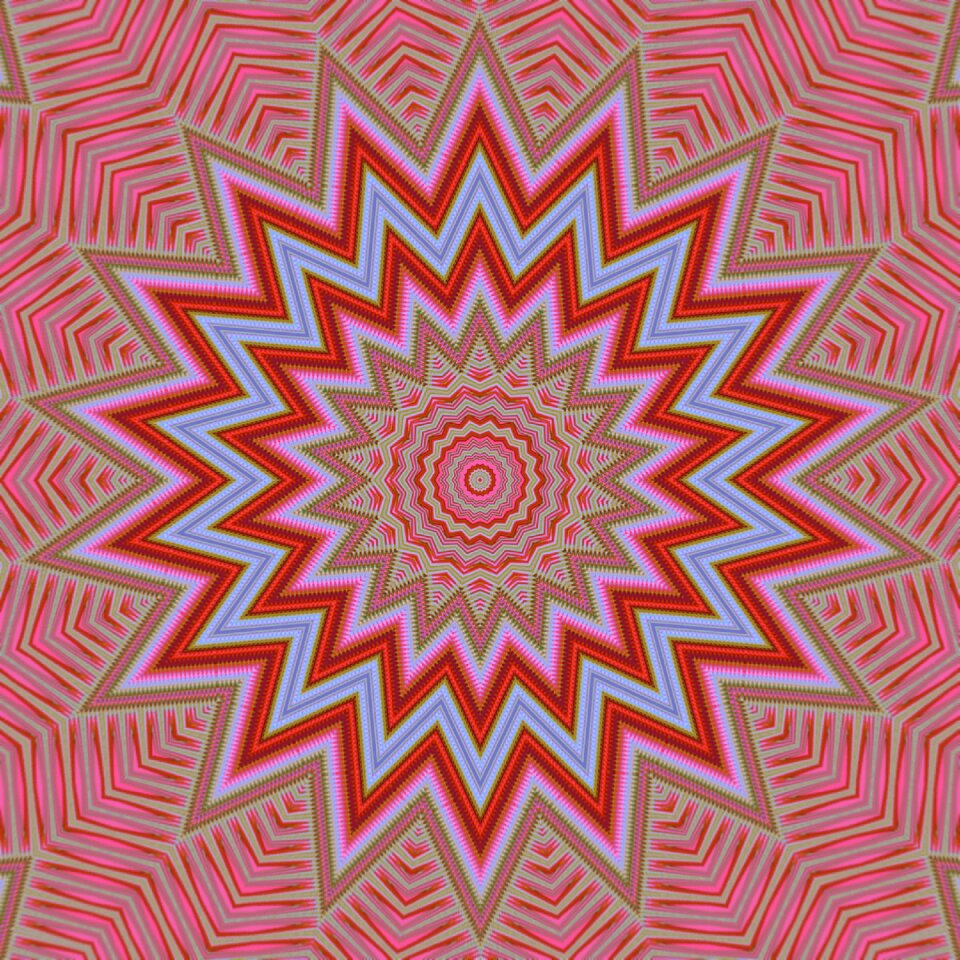 Colorful mandala kaleidoscope. Free illustration for personal and commercial use.