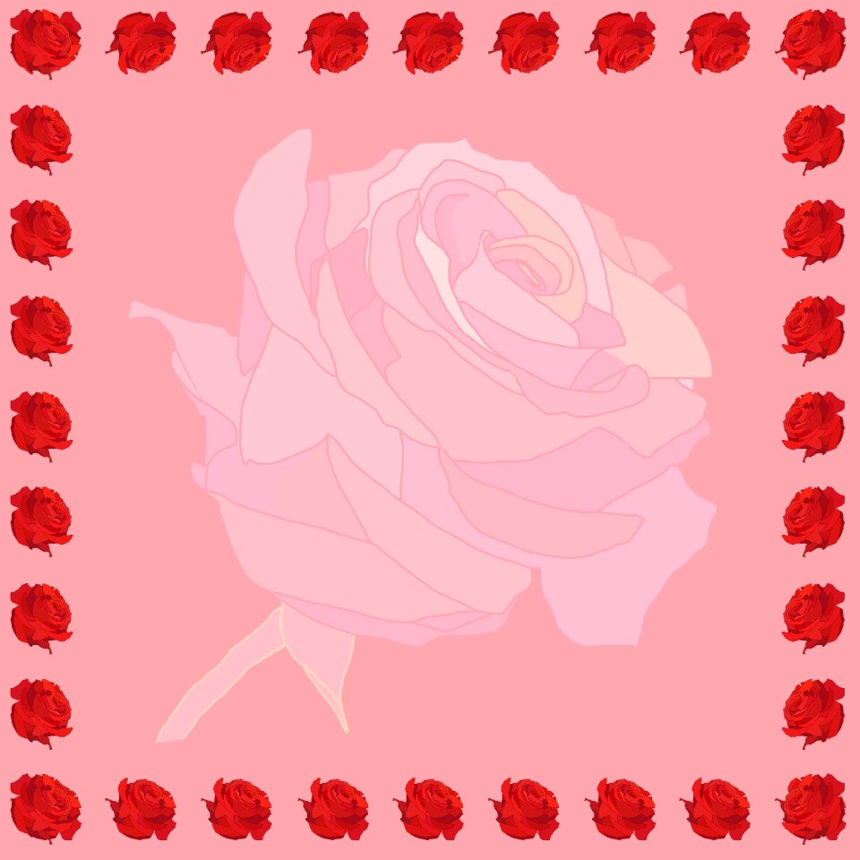 Flowers roses pink. Free illustration for personal and commercial use.