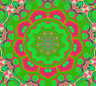 Colorful mandala orange. Free illustration for personal and commercial use.