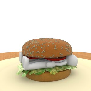Fat burger junk food. Free illustration for personal and commercial use.