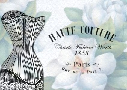 French haute couture background. Free illustration for personal and commercial use.
