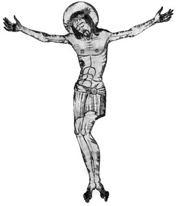 Cross crucifixion figure. Free illustration for personal and commercial use.
