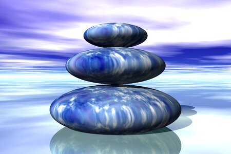 Balance tranquil pebble. Free illustration for personal and commercial use.