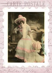 Victorian collage romantic. Free illustration for personal and commercial use.