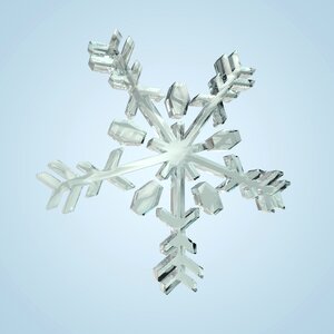 Cold snowfall ice crystal. Free illustration for personal and commercial use.