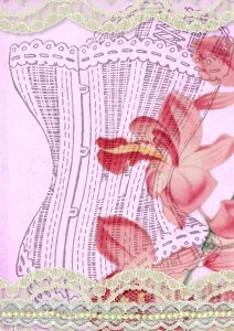 Corset orchid pink. Free illustration for personal and commercial use.