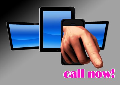 Call phone touch screen. Free illustration for personal and commercial use.