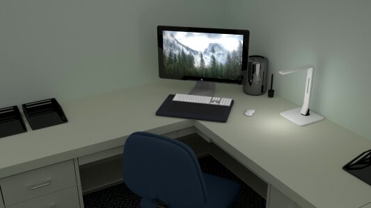 Office desk corporate gray business. Free illustration for personal and commercial use.