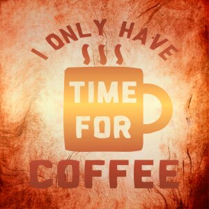 Time for coffee message break. Free illustration for personal and commercial use.