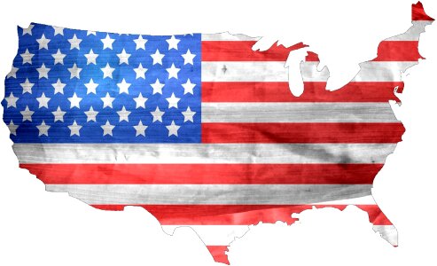Usa symbol map. Free illustration for personal and commercial use.