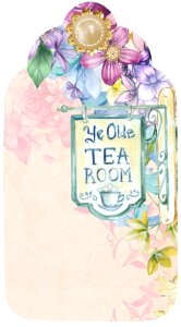 Tea romantic scrapbook. Free illustration for personal and commercial use.