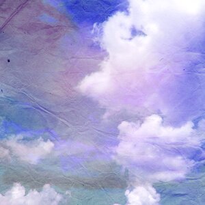 Cloudy blue sky background scrapbook. Free illustration for personal and commercial use.