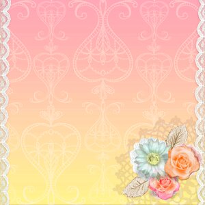 Lace floral rose. Free illustration for personal and commercial use.