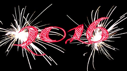 Turn of the year pyrotechnics shower of sparks. Free illustration for personal and commercial use.