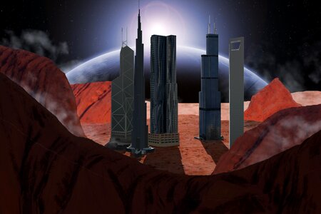 Atmosphere planet science fiction. Free illustration for personal and commercial use.
