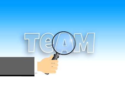 Team joint effort teamwork. Free illustration for personal and commercial use.