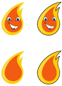 Oil heat smile. Free illustration for personal and commercial use.