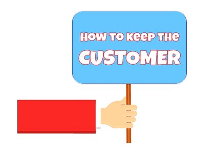 Keep customer care. Free illustration for personal and commercial use.