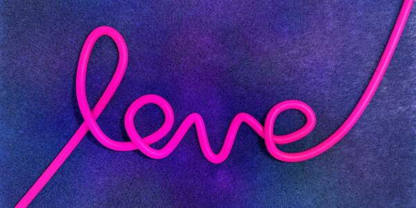 Word in love design. Free illustration for personal and commercial use.