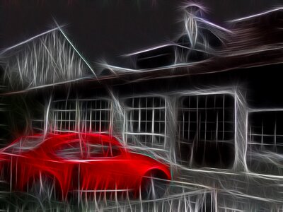 Auto background house. Free illustration for personal and commercial use.