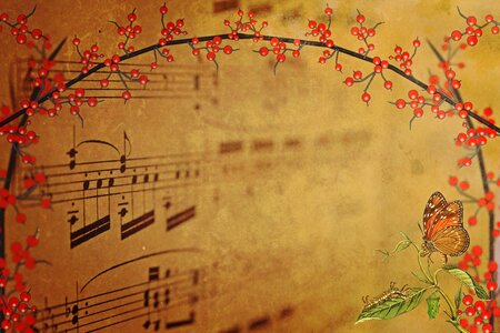 Notenblatt sheet music background. Free illustration for personal and commercial use.