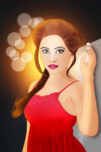 People vector fashion illustration girl. Free illustration for personal and commercial use.