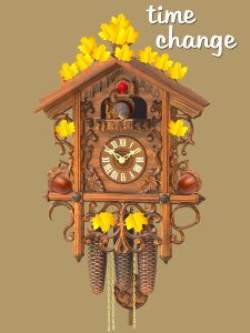 Fall forward clock. Free illustration for personal and commercial use.