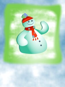 Winter snow snowman. Free illustration for personal and commercial use.