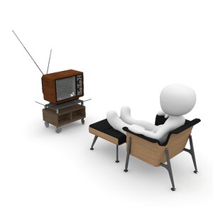 Watch tv evening entertainment. Free illustration for personal and commercial use.