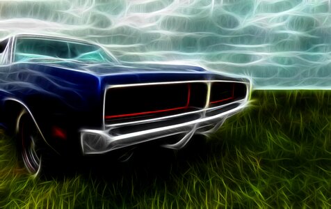 Collector's car dodge charger. Free illustration for personal and commercial use.