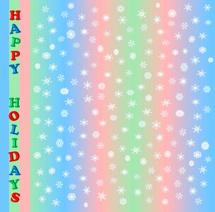Snowflakes red green. Free illustration for personal and commercial use.