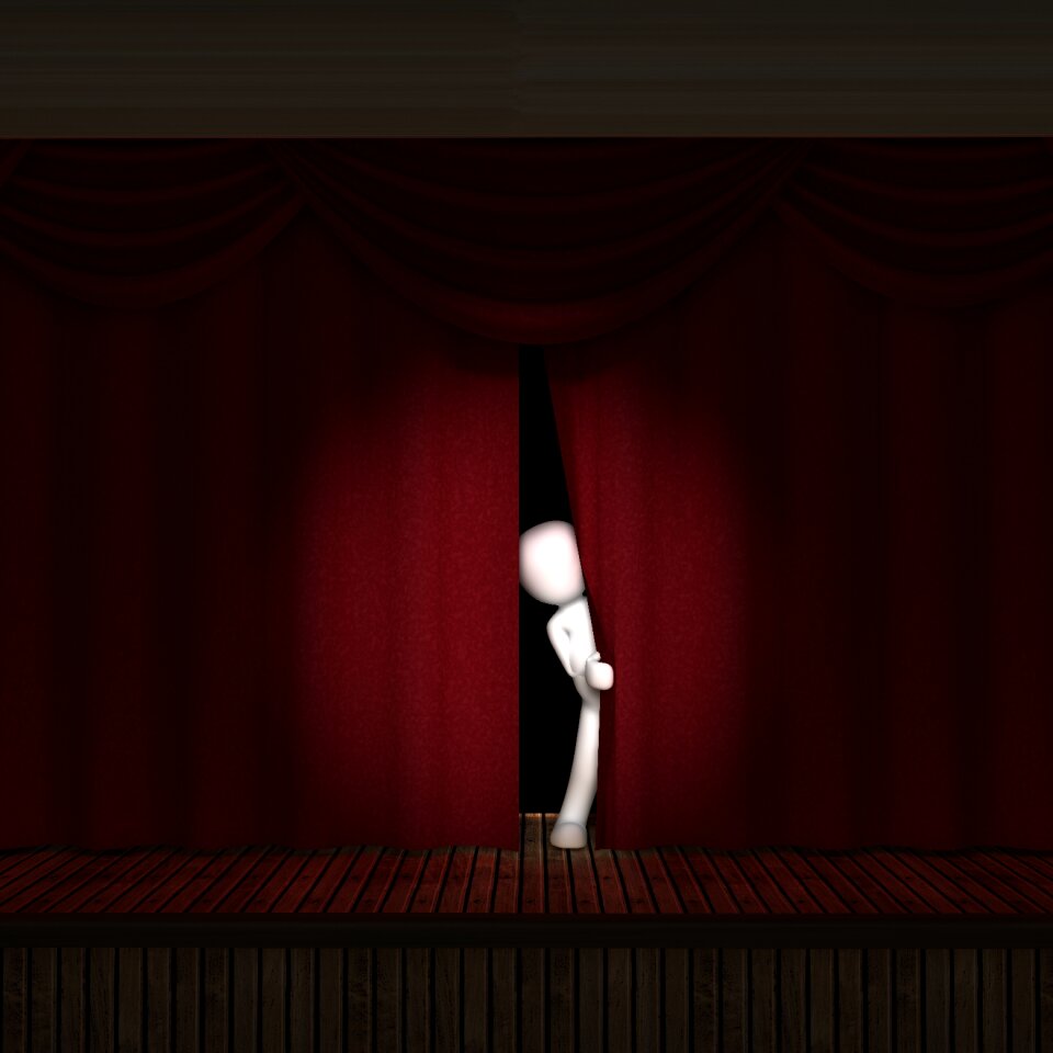 Show curtain red. Free illustration for personal and commercial use.
