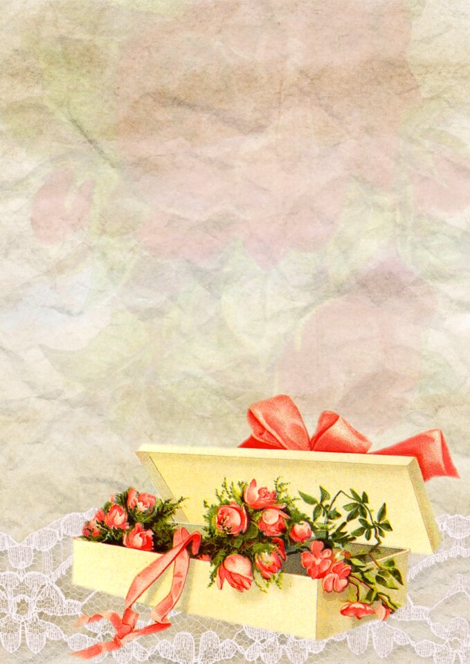 Bouquet background vintage. Free illustration for personal and commercial use.
