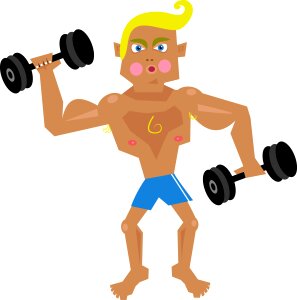 Person fitness exercise. Free illustration for personal and commercial use.