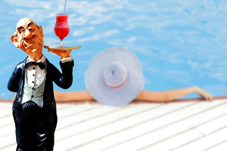 Upper waiter pool. Free illustration for personal and commercial use.