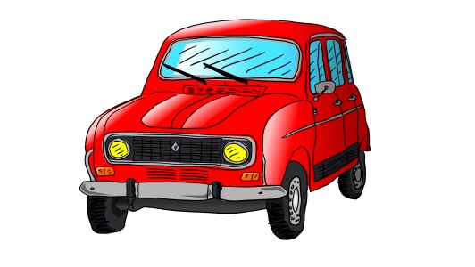Car drawing illustration. Free illustration for personal and commercial use.