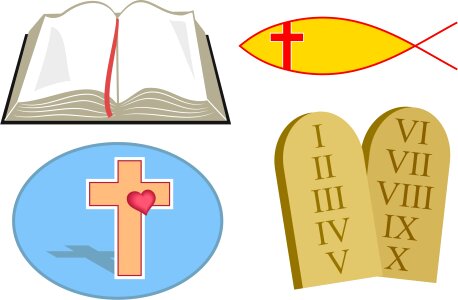 Religious faith icons. Free illustration for personal and commercial use.
