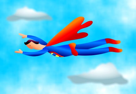 Person superhero hero. Free illustration for personal and commercial use.