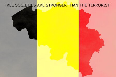 Commemorate brussels victims. Free illustration for personal and commercial use.