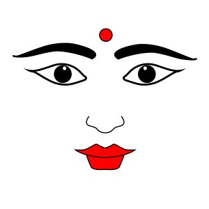 Indian female portrait. Free illustration for personal and commercial use.