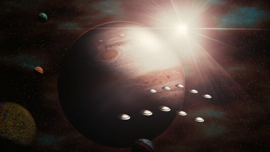 Moons sci-fi blender. Free illustration for personal and commercial use.